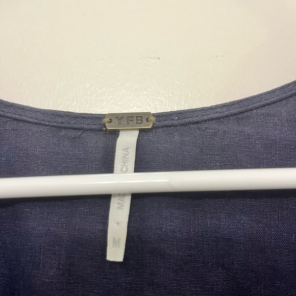 Young Fabulous & Broke cinch front crop top in navy - Picture 3 of 4